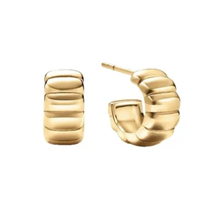 Aria Sculpted Hoop Earrings